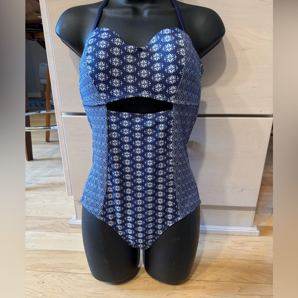 Athleta Blue and white Swimsuit